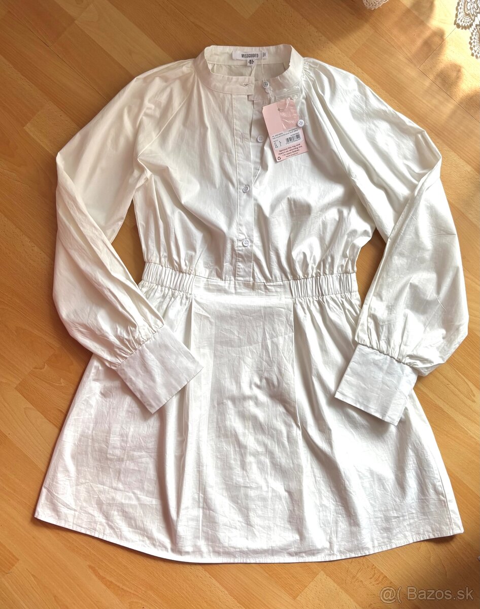 Biele košeľové šaty Missguided - 13