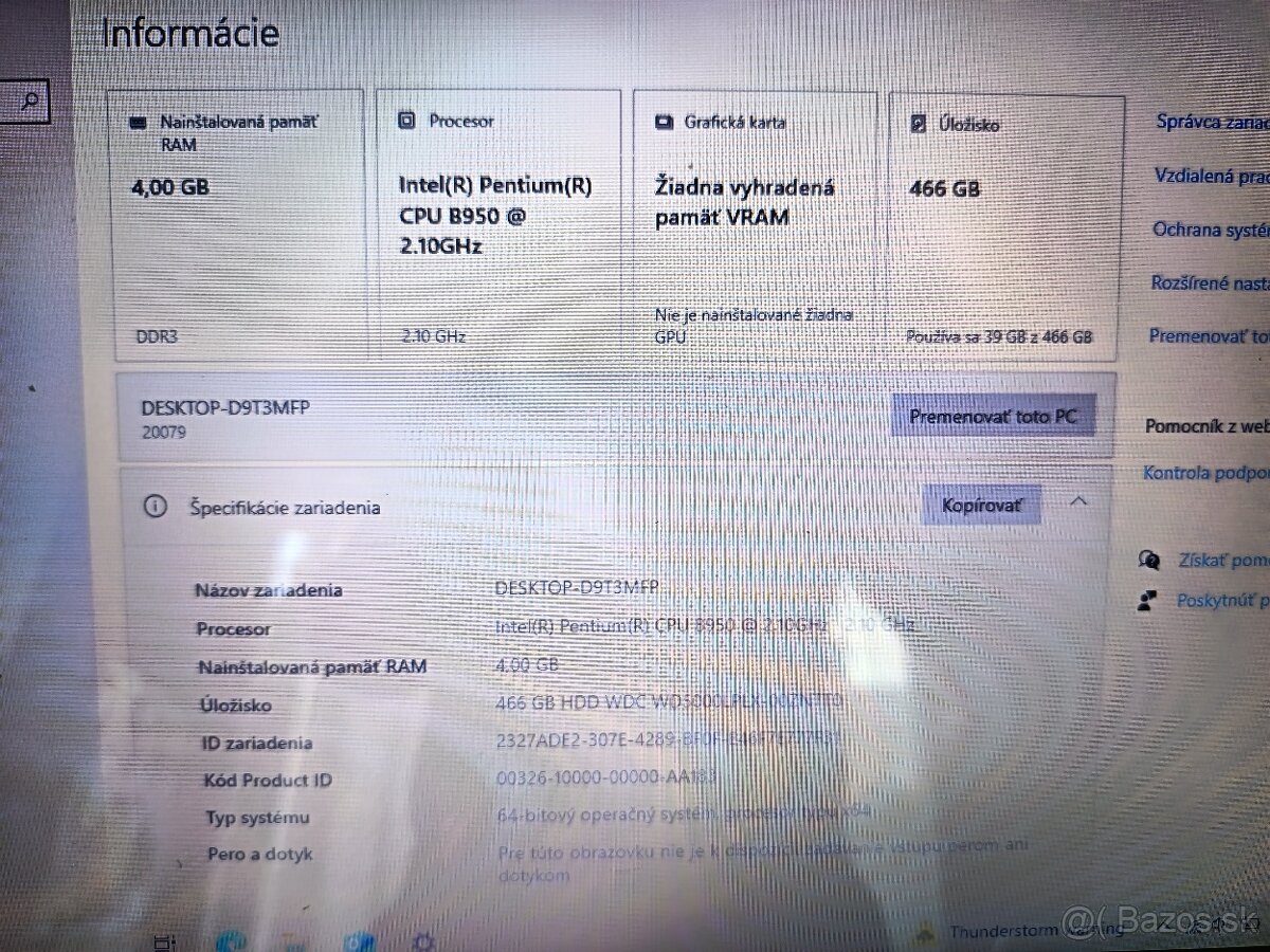 Predám notebook Lenovo G570 - 13