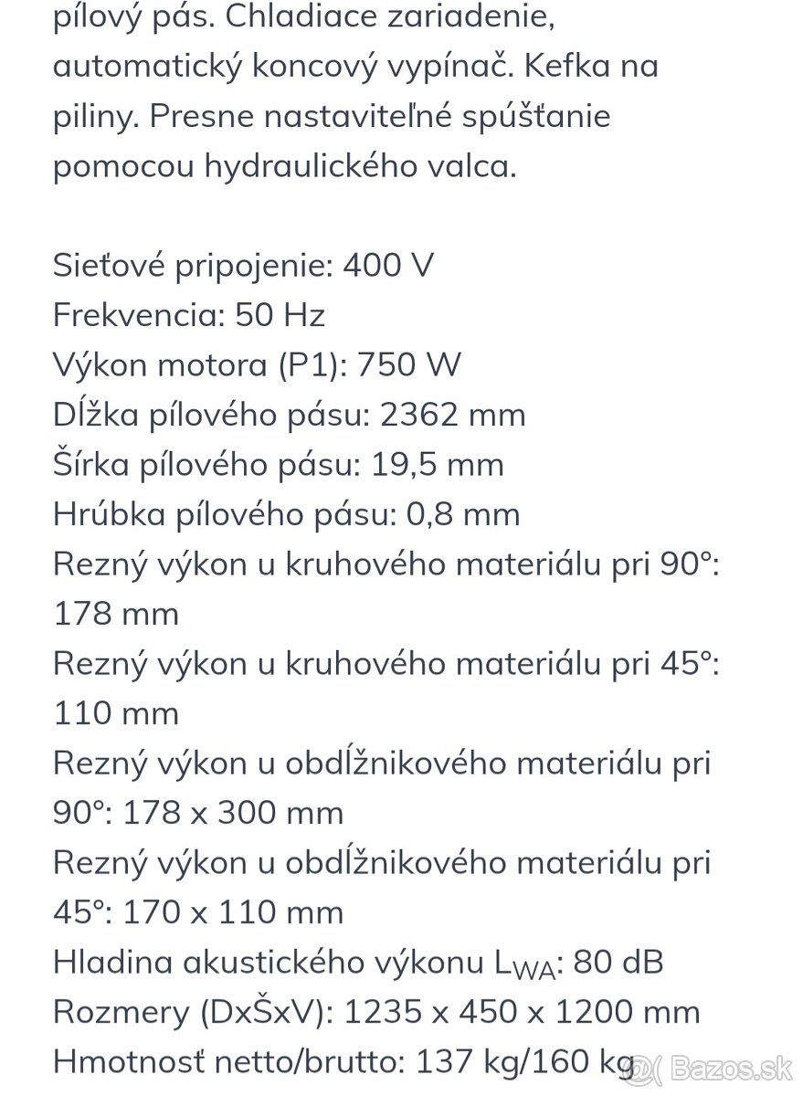 Pásová píla na kov 1 - 13