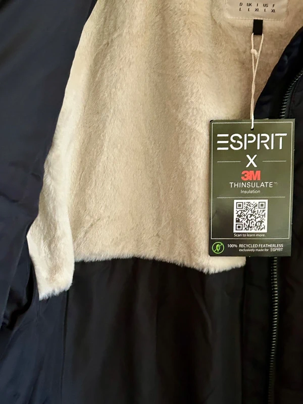 ČIERNA ZIMNÁ BUNDA zn.ESPRIT L/XL - 13