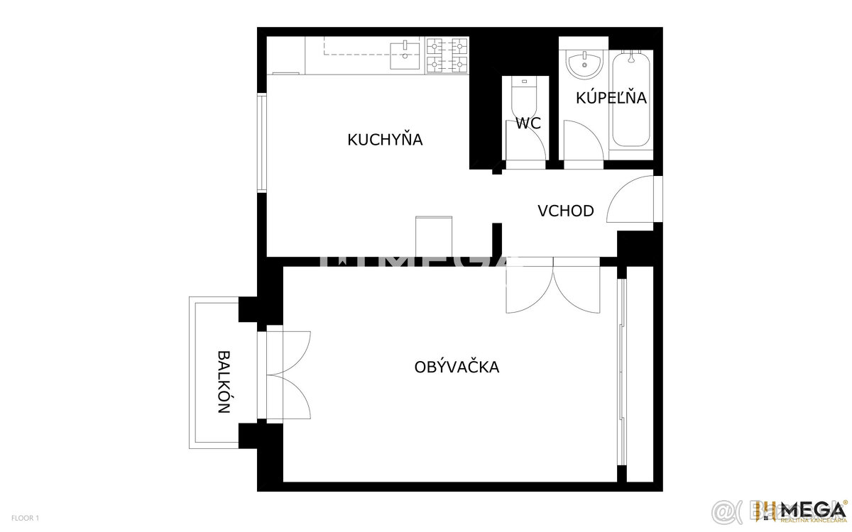 Na prenájom veľký a slnečný 1 izbový byt v meste Humenné - 13