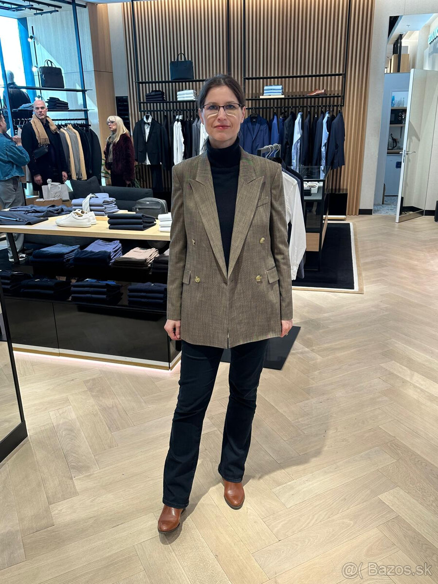 dvojradové zelené sako - 34 - Boss - nové - 13