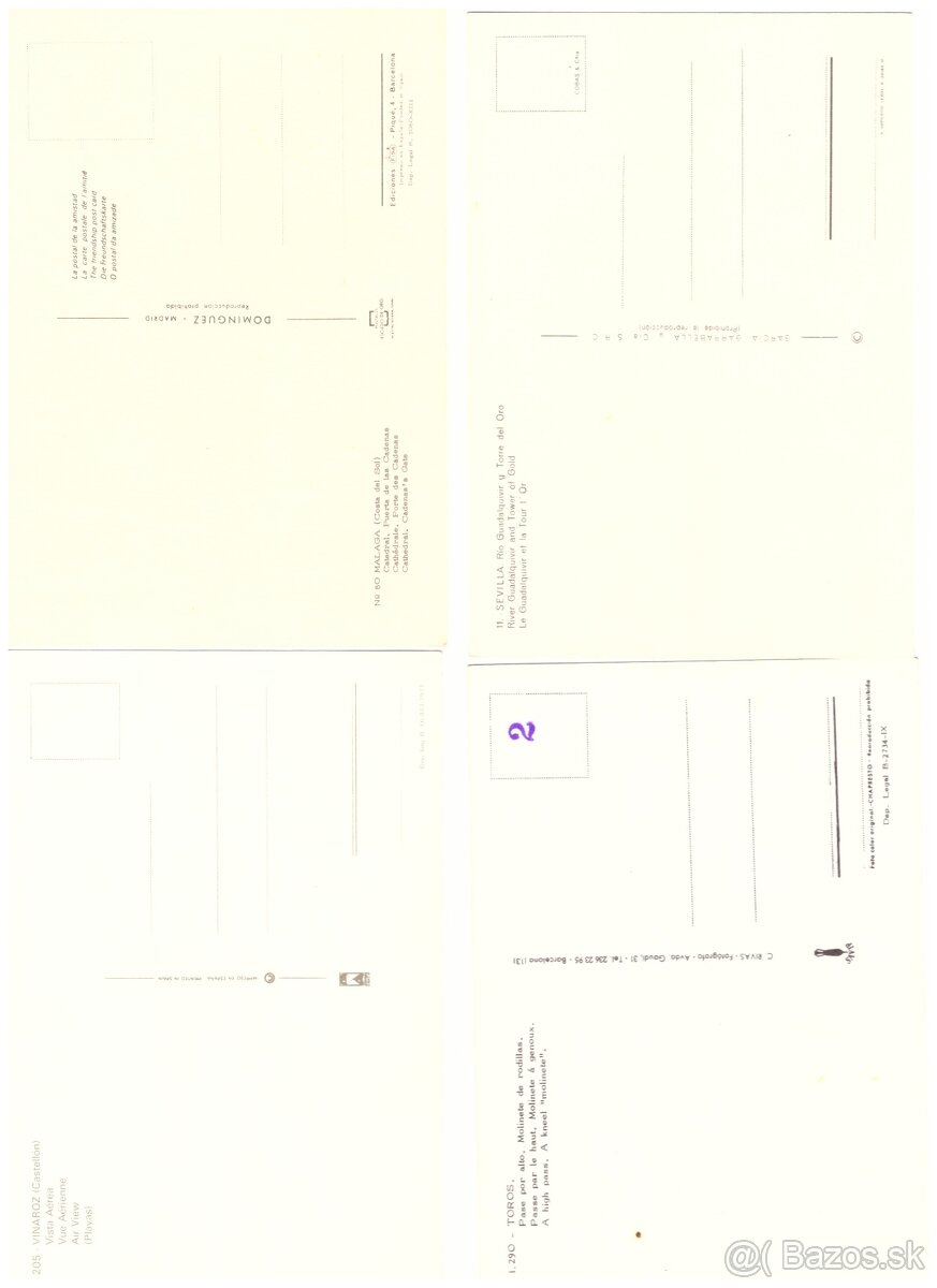 Pohľadnice mix svet farebne 1 - 13