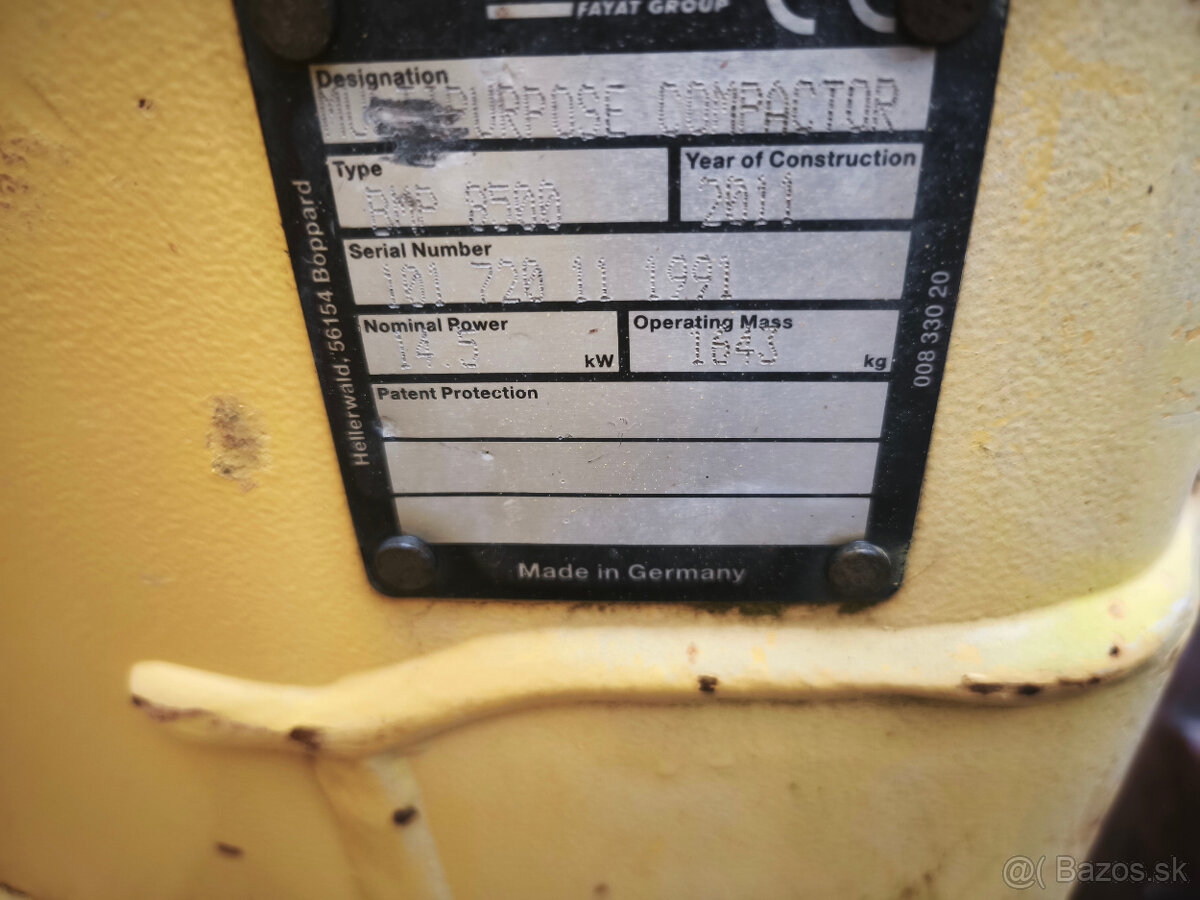 Vibracny valec. Jezkovy valec Bomag BMP 8500 rv2011 850m.h - 13