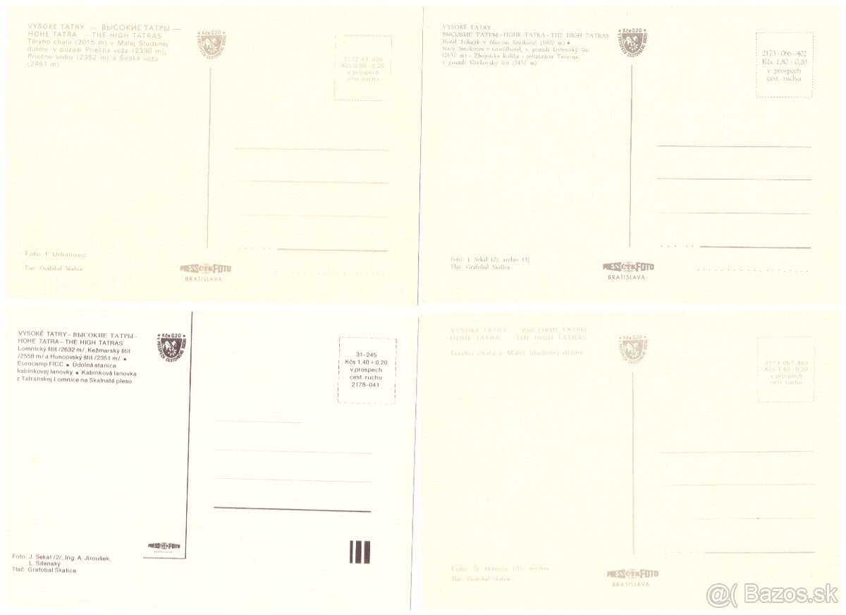 Pohľadnice Vysoké Tatry farebne - 13