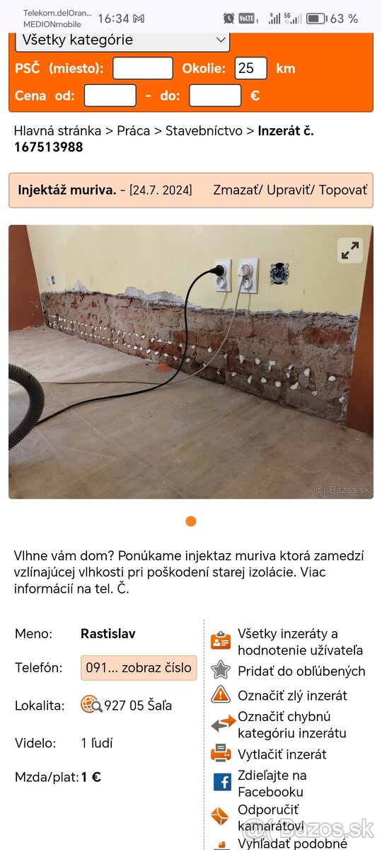 Podrezanie a injektáž muriva - 13