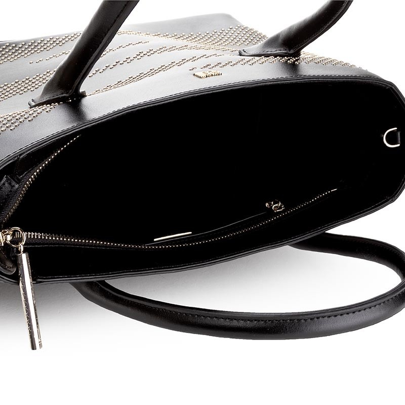 čierna kožená kabelka cavalli class - nová - 13