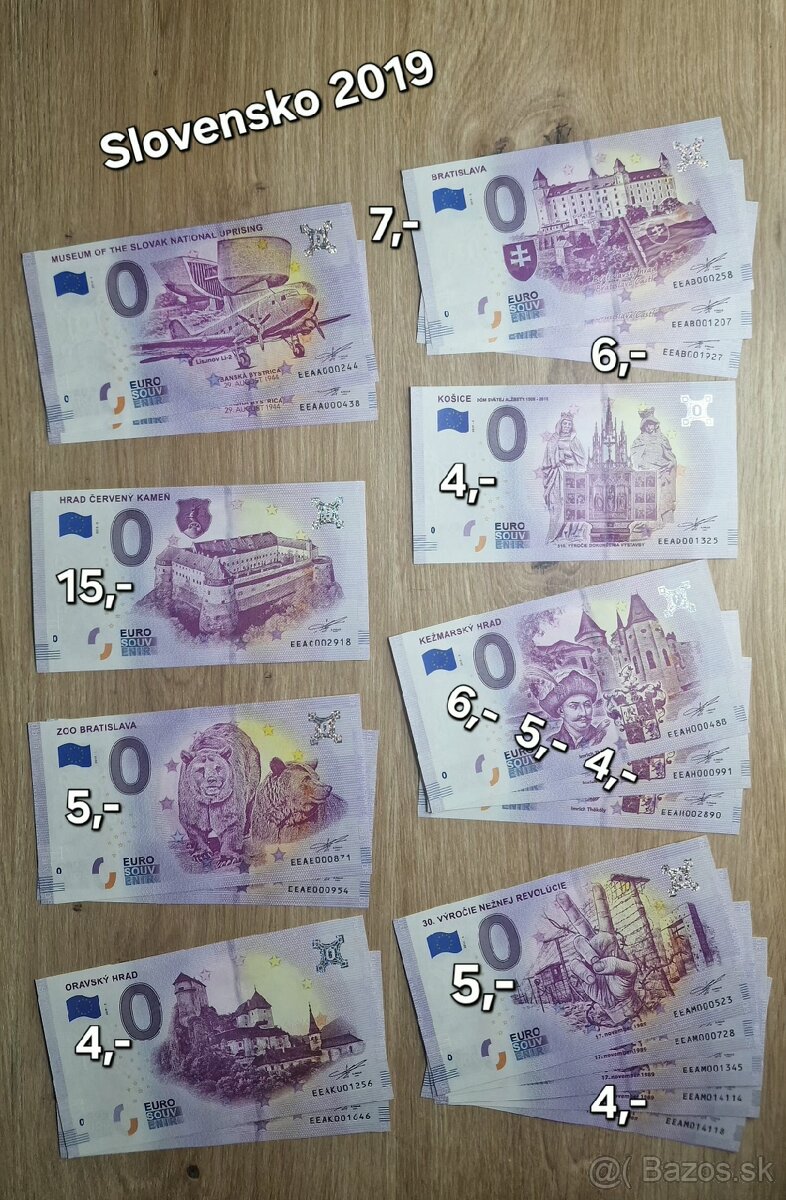 Na predaj - 0 Eurosuvenírové bankovky rôznych štátov sveta. - 13