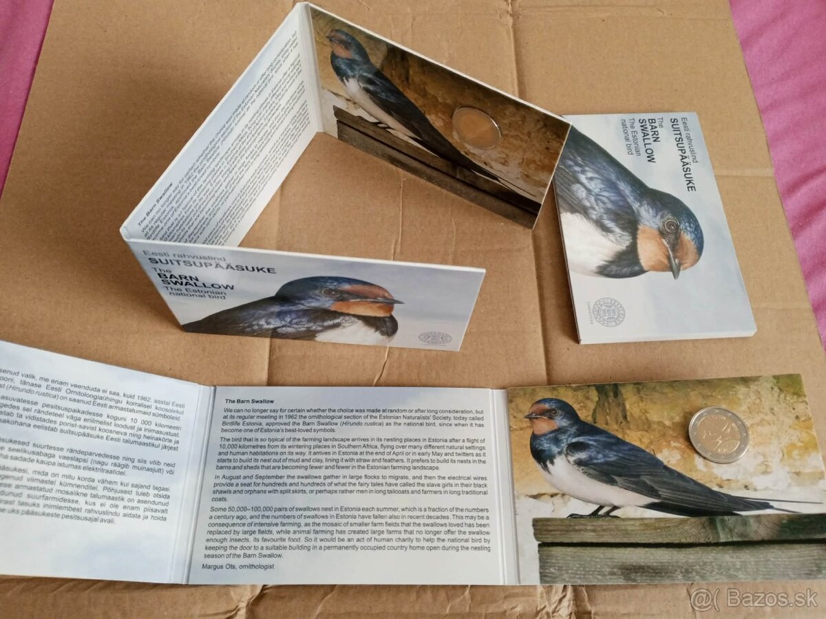 Estónsko - pamätné euromince - coin card - 13