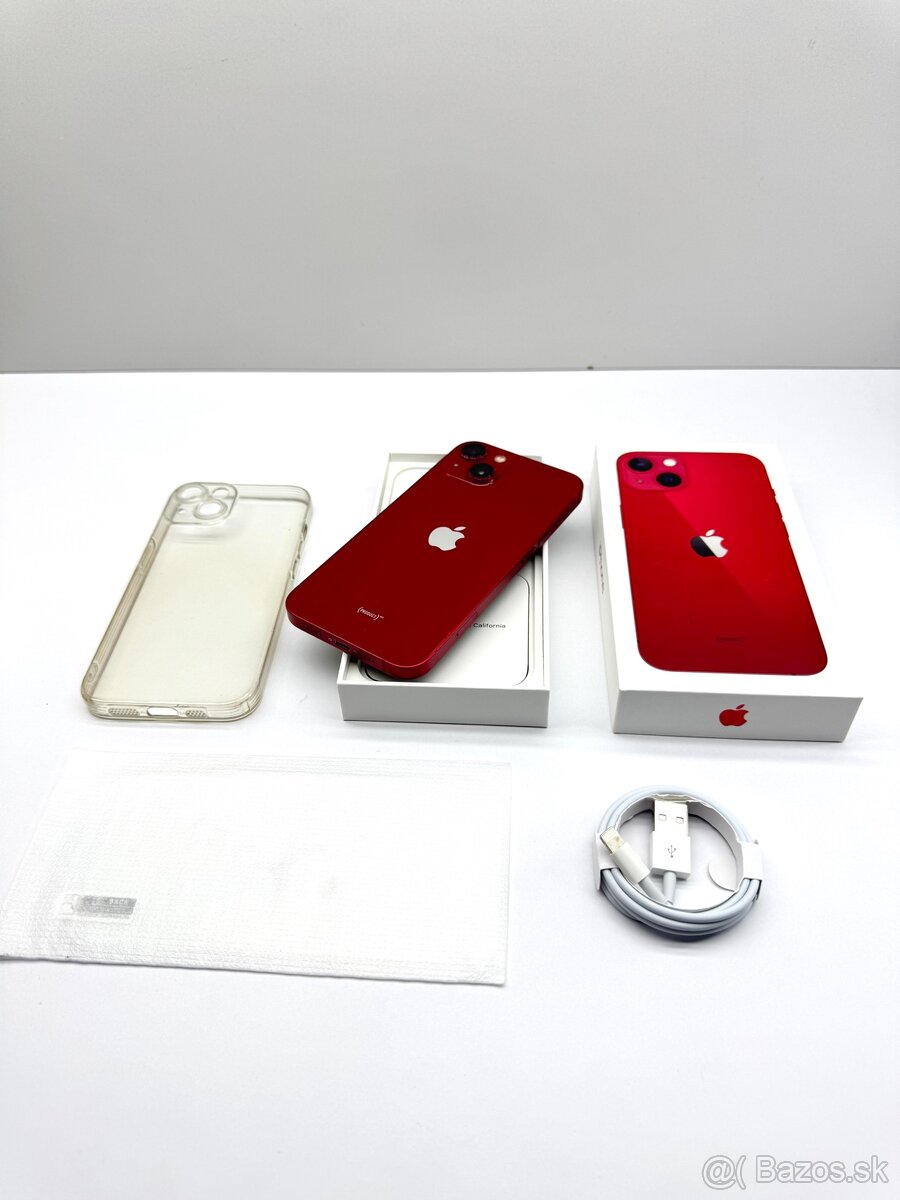 iPhone 13 RED 128GB NOVÁ BATÉRIA 100% ZDRAVIE - 13