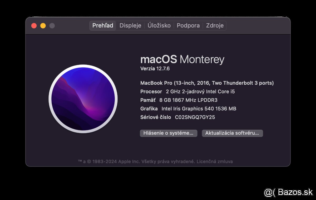 MacBook Pro (13-inch, late 2016, Two Thunderbolt 3 ports) - 13