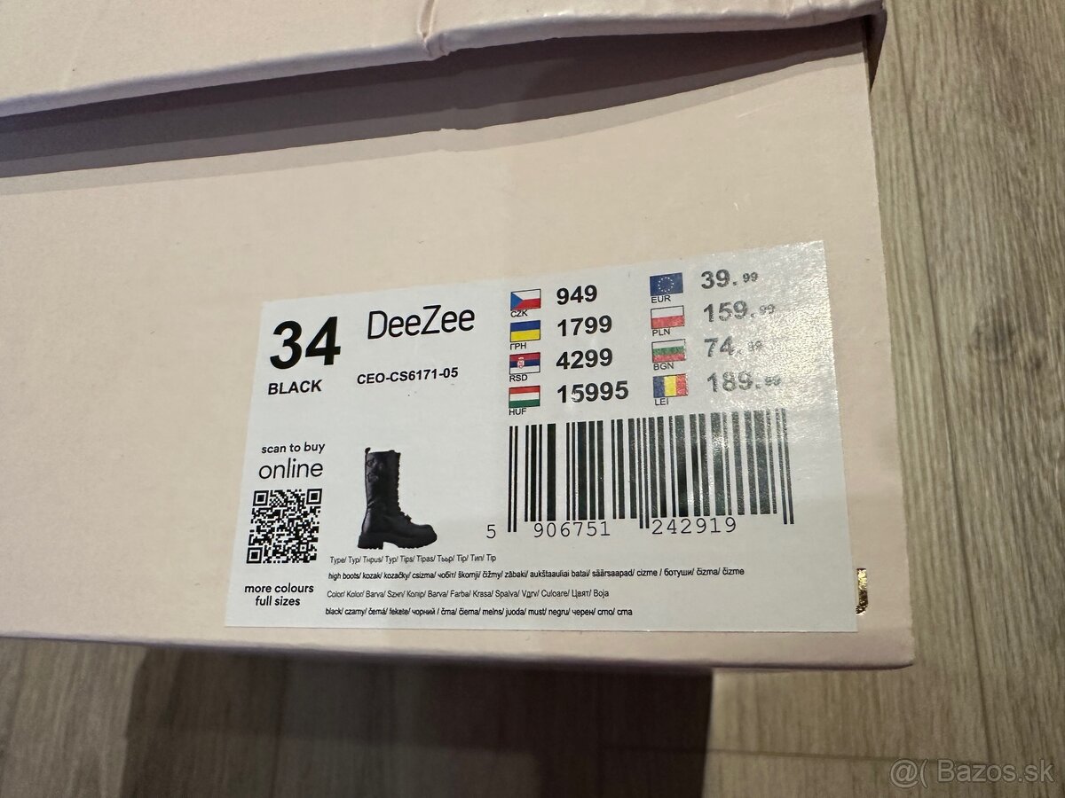 Zimné vysoké čižmy DeeZee 34 - 13