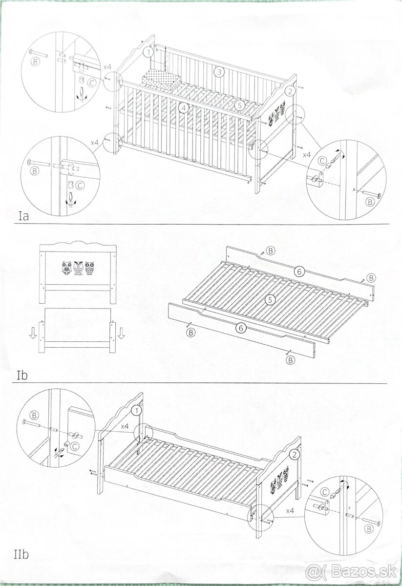 2v1: Postieľka / detská posteľ Klups Marsell 140x70 - 13
