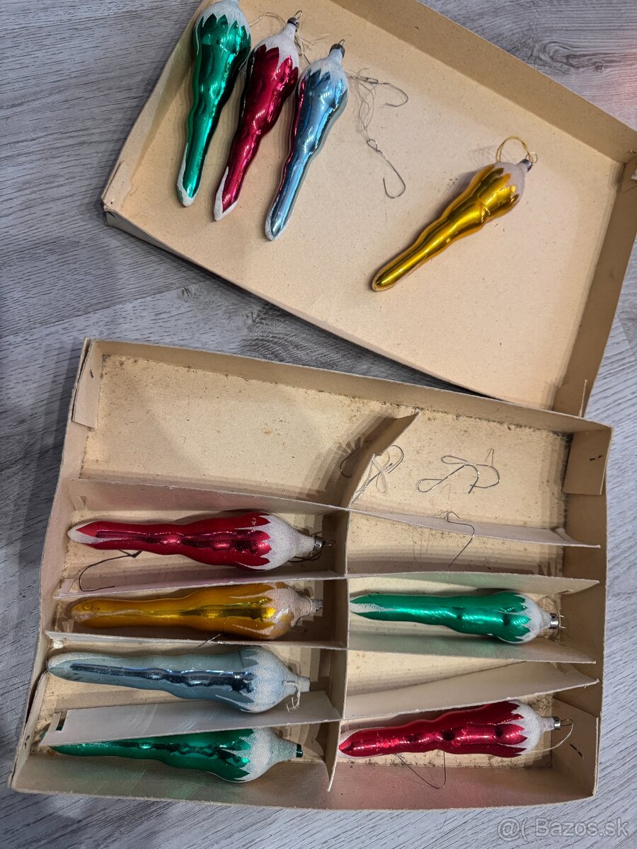 Retro vianočné ozdoby cencúle - 13