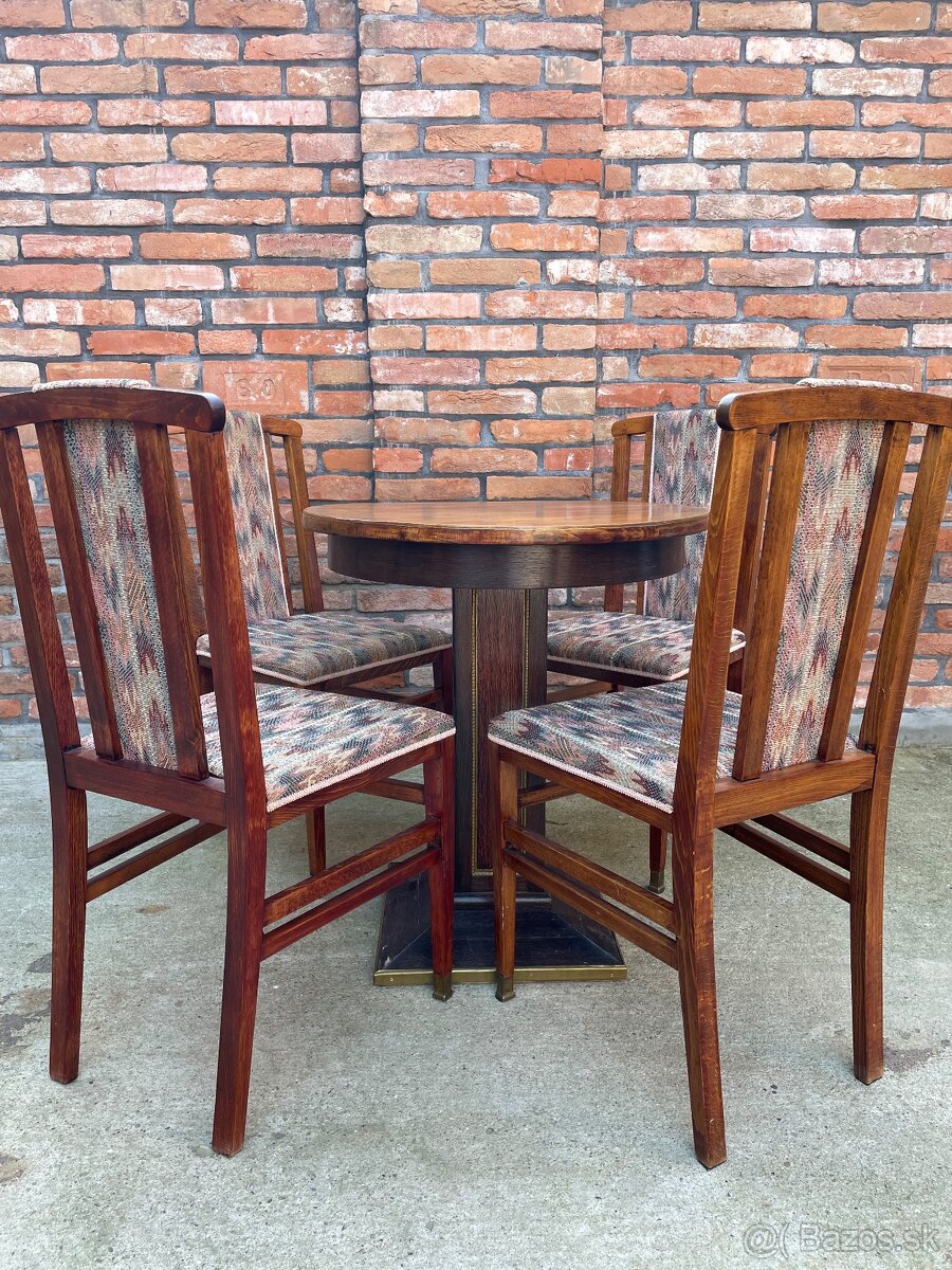 Art deco set 4 stoličky + stôl - 13
