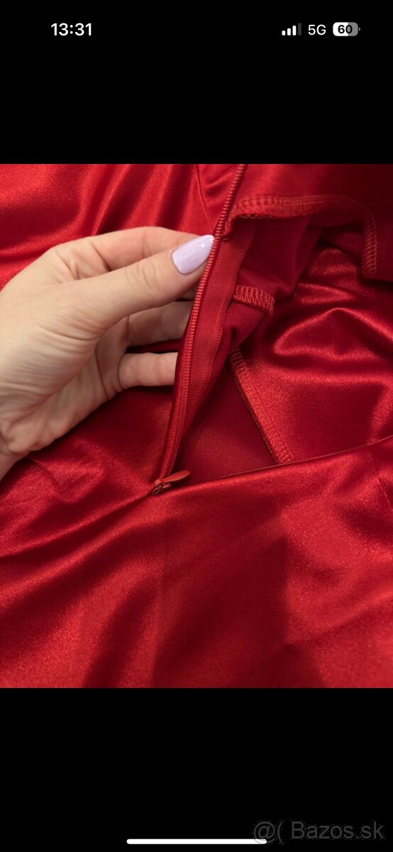 Spoločenské saténové šaty - 13