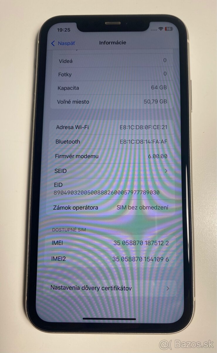 iPhone 11 white, TOP stav - 13