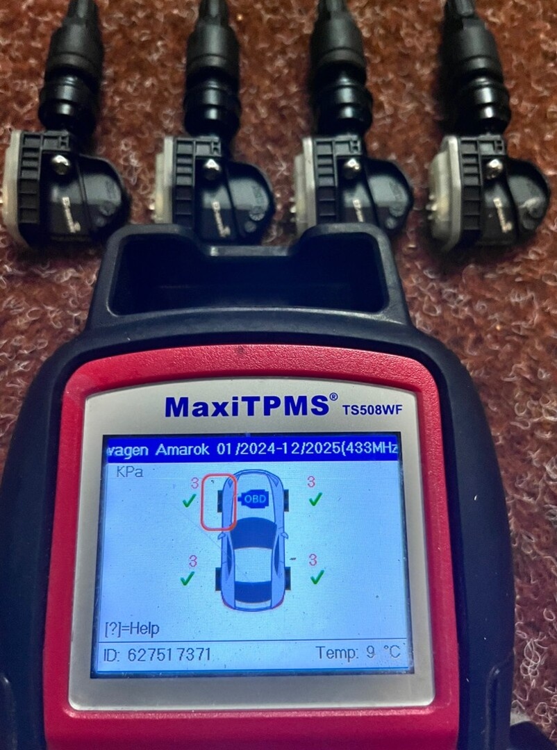 4x TPMS - Senzory - Volkswagen - 13