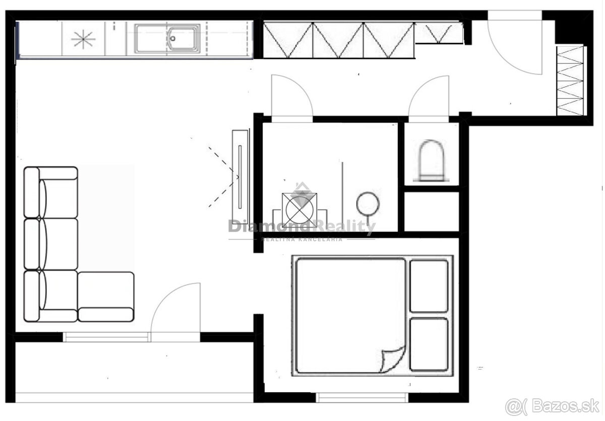 PRENAJATÝ - Na prenájom menší 2 izbový byt na ulici Palkovič - 13