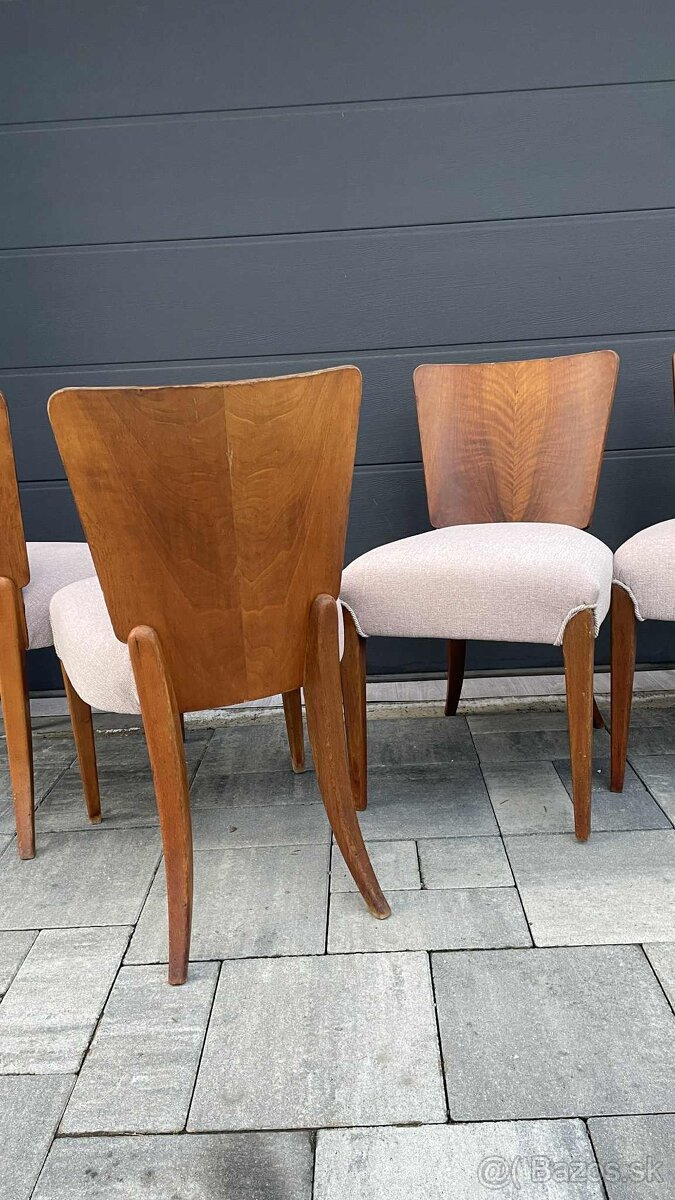 Prečalúnene stoličky Halabala H214. - 13