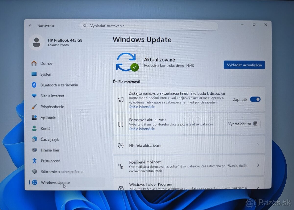 Predám notebook HP ProBook 445 G8 vo výbornom stave - 13