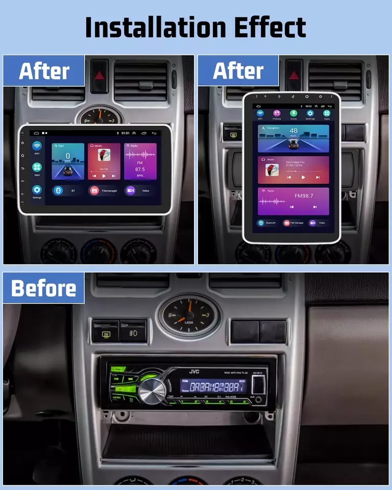 10 Palcove 1 DIN Android Rádio s GPS WIFI 2 GB / 64 GB - 13