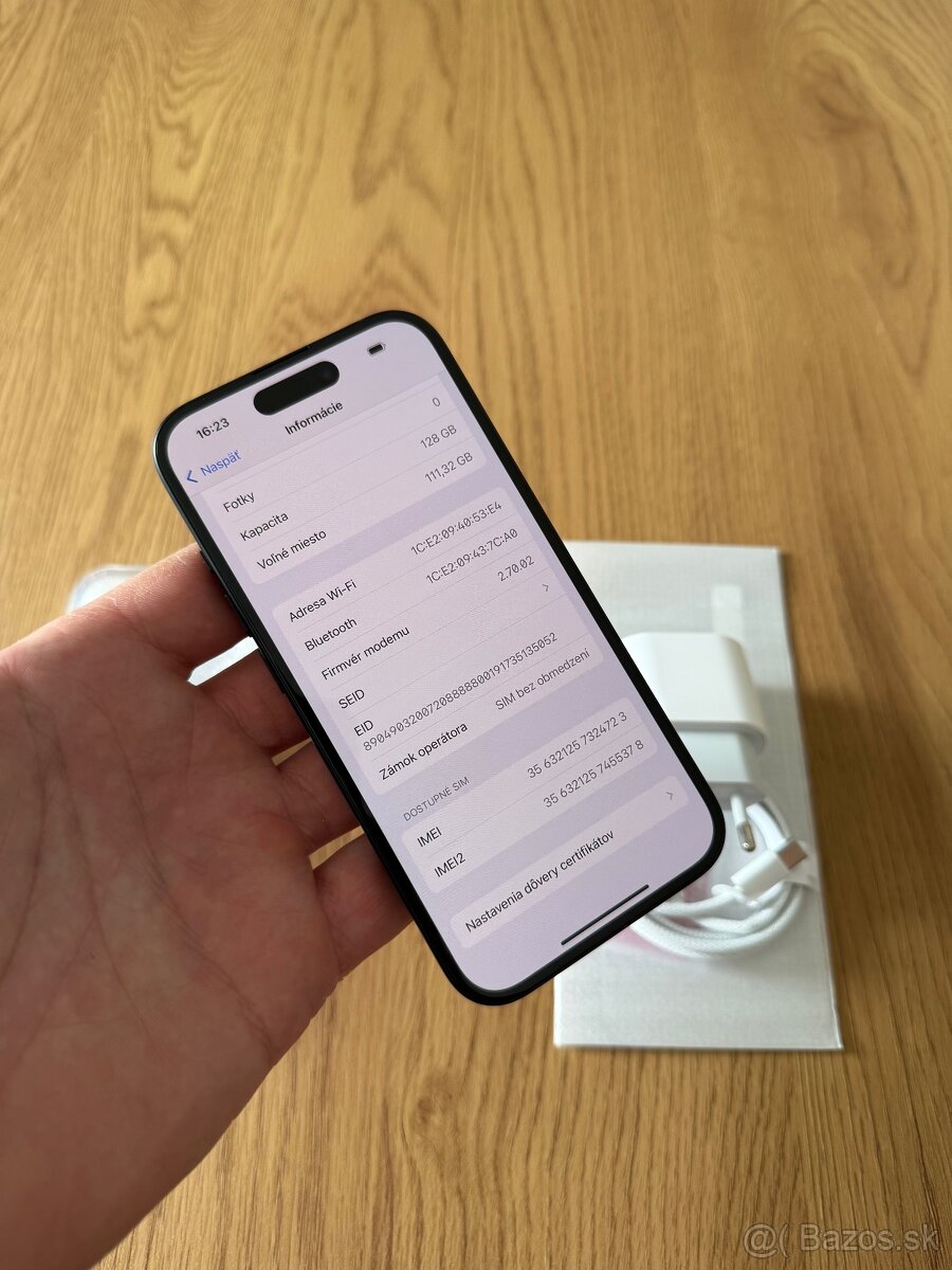 iPhone 15 128 gb Black v záruke + príslušenstvo - 13