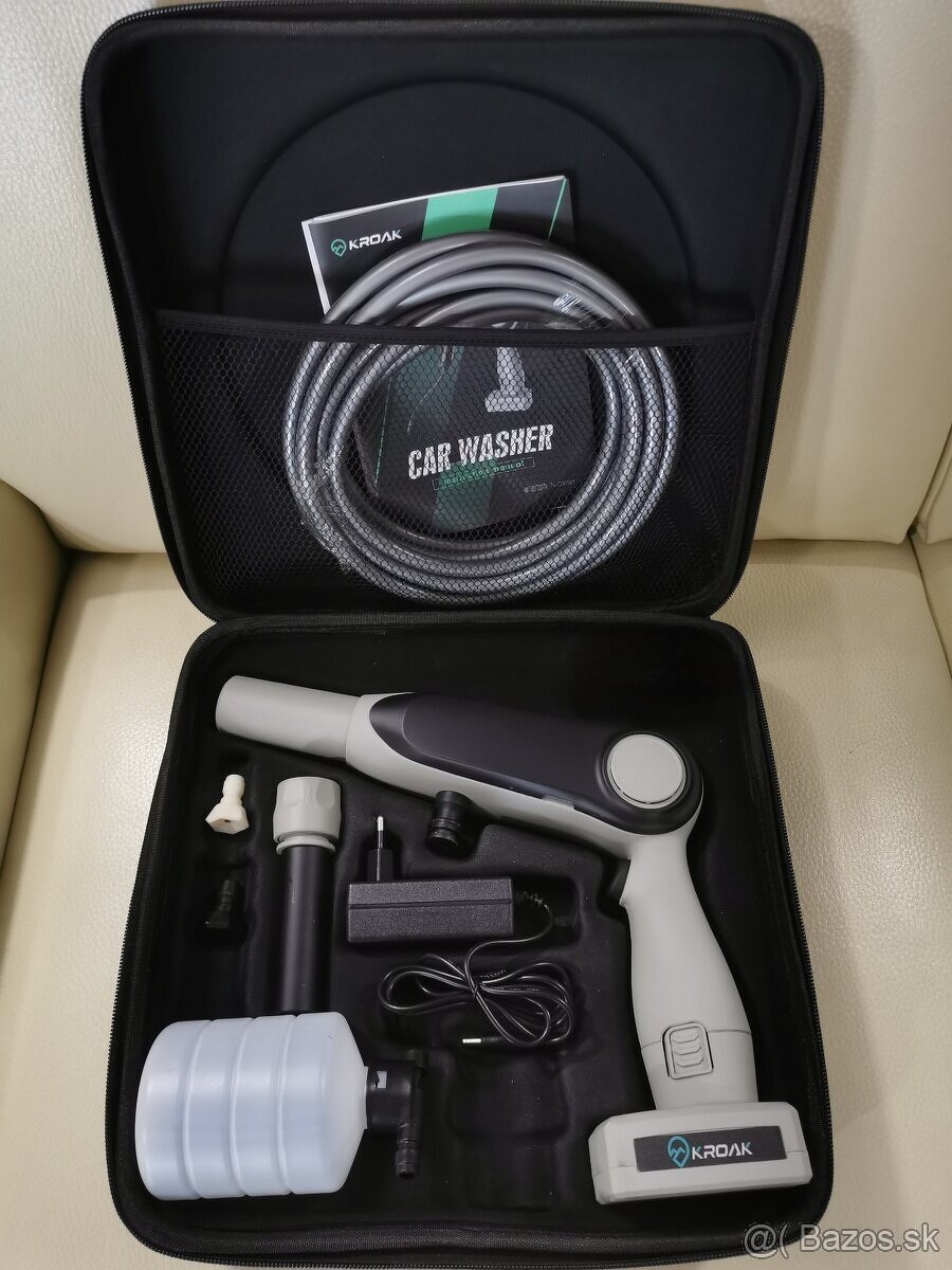Kvalitná Nabíjacia Tlaková Čistiaca Pištoľ KROAK + Kufrík - 13