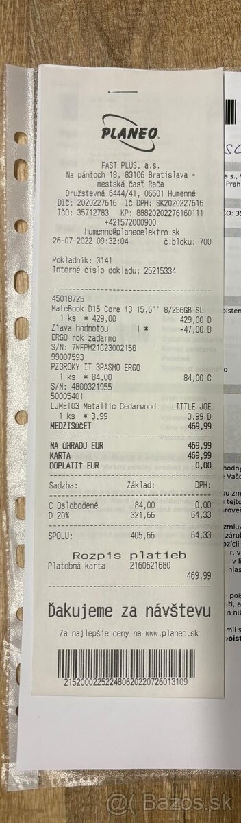 Huawei Matebook D15 - ešte v ZÁRUKE - 13