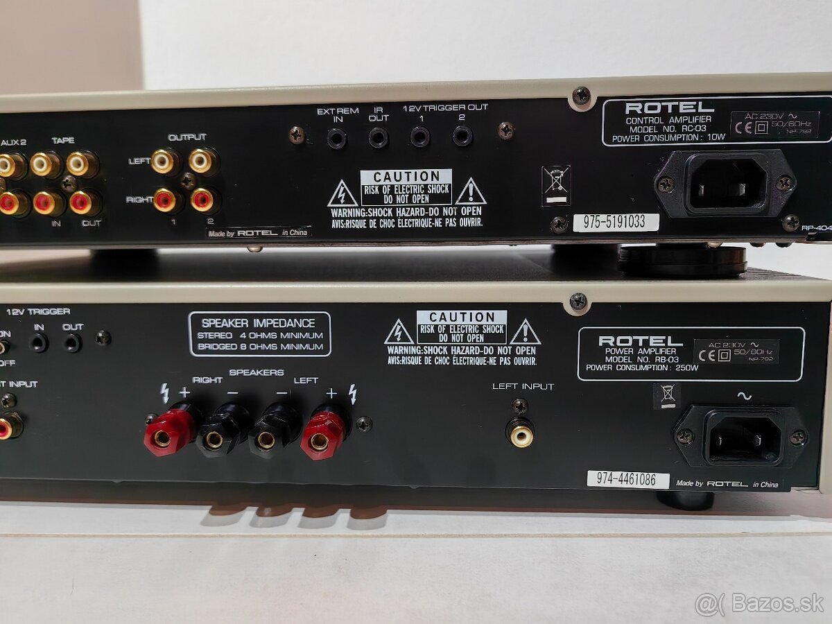 ROTEL RB03 + ROTEL RC03 pre amp + koncák - 13