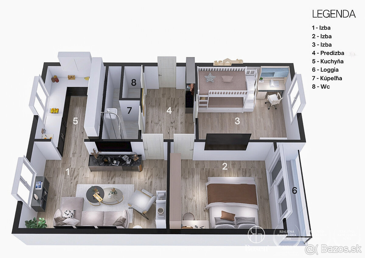 BOSEN | Výnimočný 3 izbový byt s loggiou, 84m2, M. Rázusa - 13