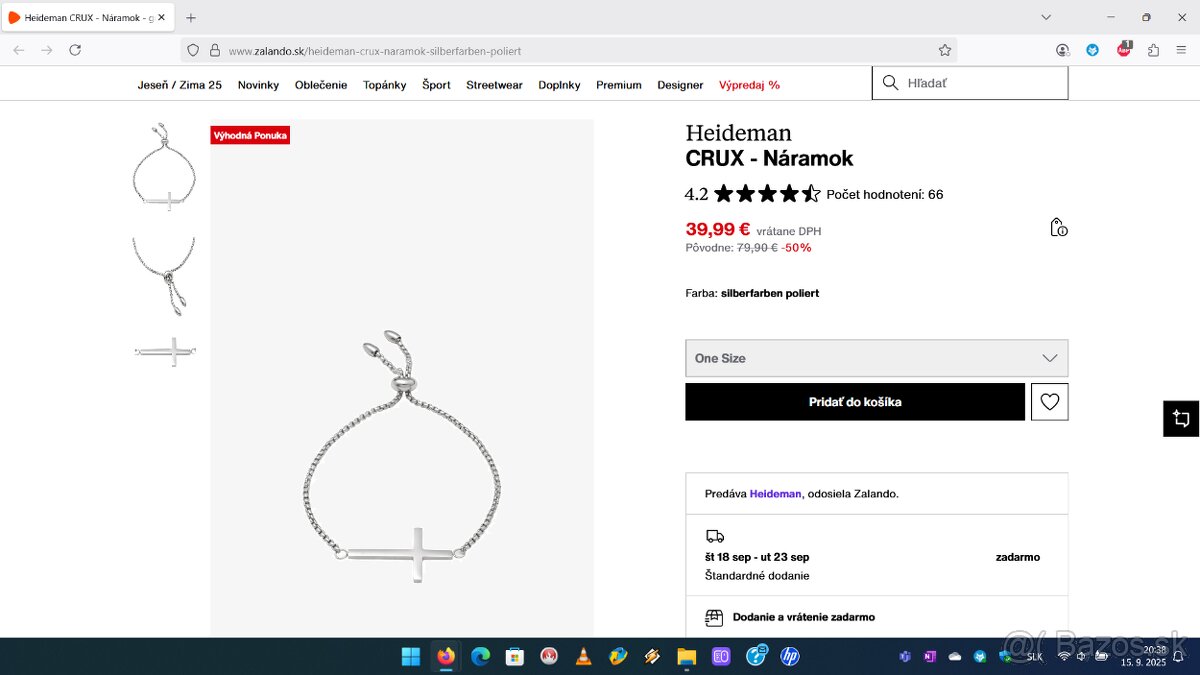 Náhrdelník s krížikom, Náramok s krížikom/bez krížika - 13