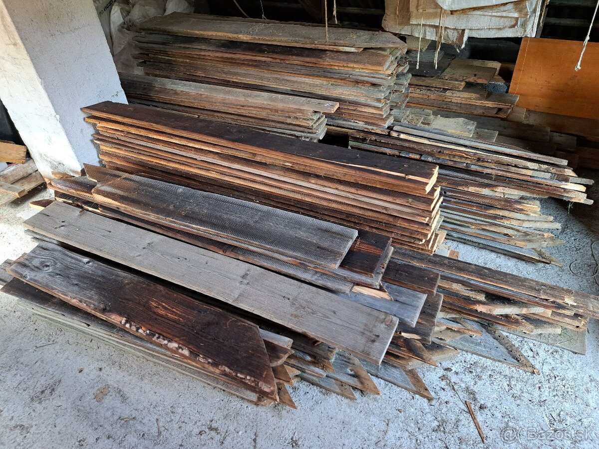 Staré drevo - guľatina, hranoly, foršty, dosky - 13