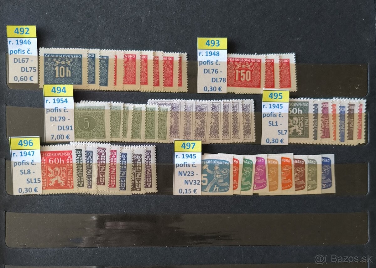 Poštové známky Československo - série čisté / 2 - 13