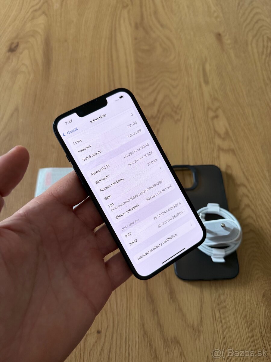 iPhone 14 256 gb Midnight v záruke + príslušenstvo - 13