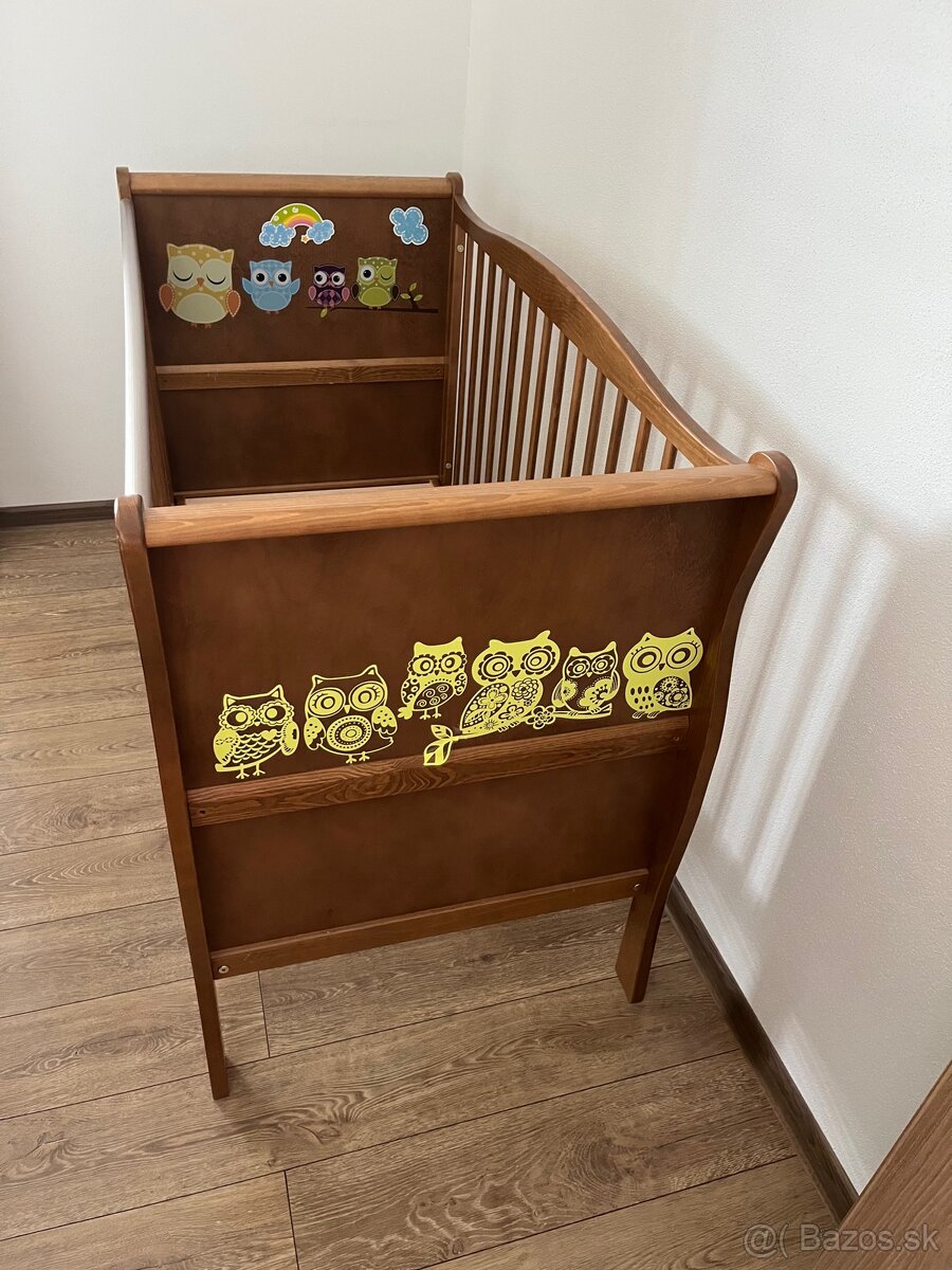 Kvalitná Detská postieľka Noble Cot 120x60 Vintage - 13