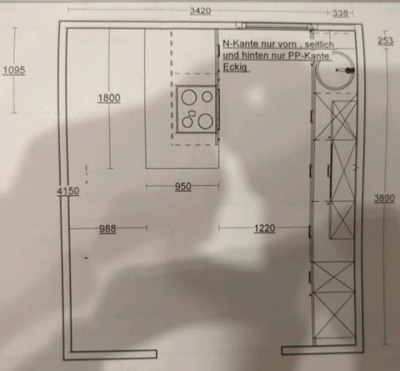 Krémová lesklá linka Nobilia se spotřebiči,5855 - 13