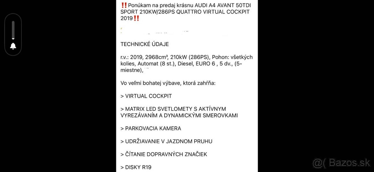 Predám Audi A4 Avant 3.0 TDI šport Quatro - 13