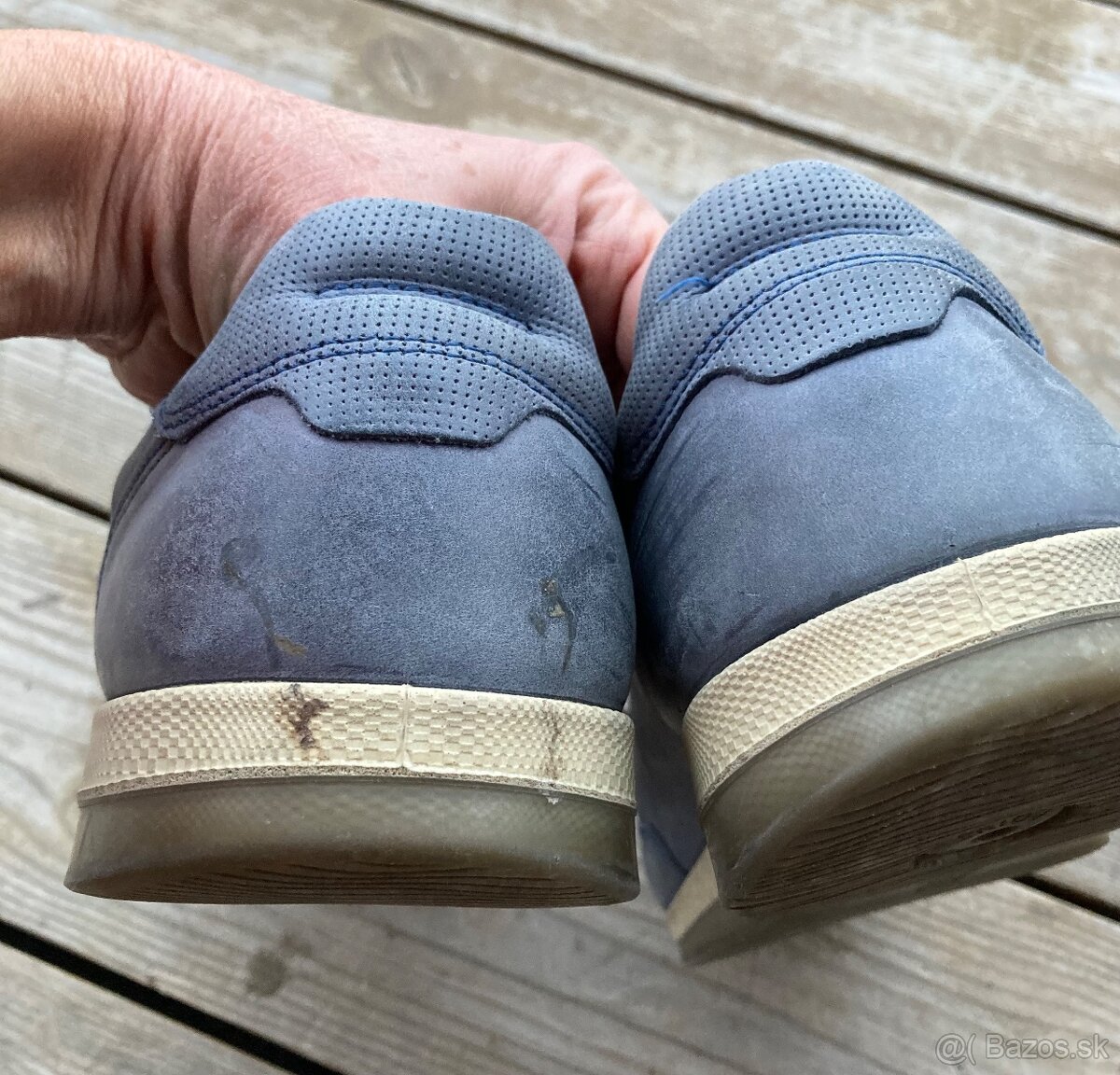pánske modrosivé mokasíny - 13