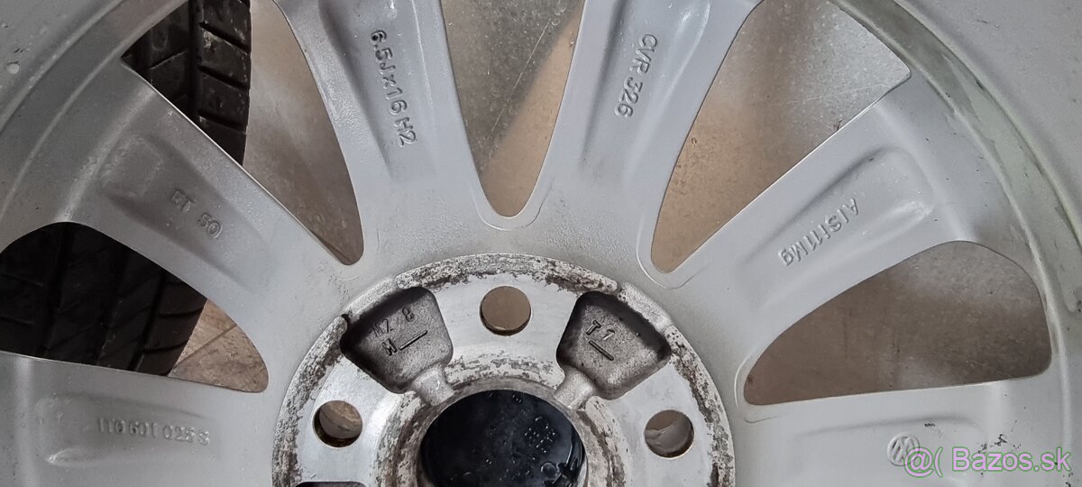 Predám originálne hliníkové disky VW r16 5x112 - - 13