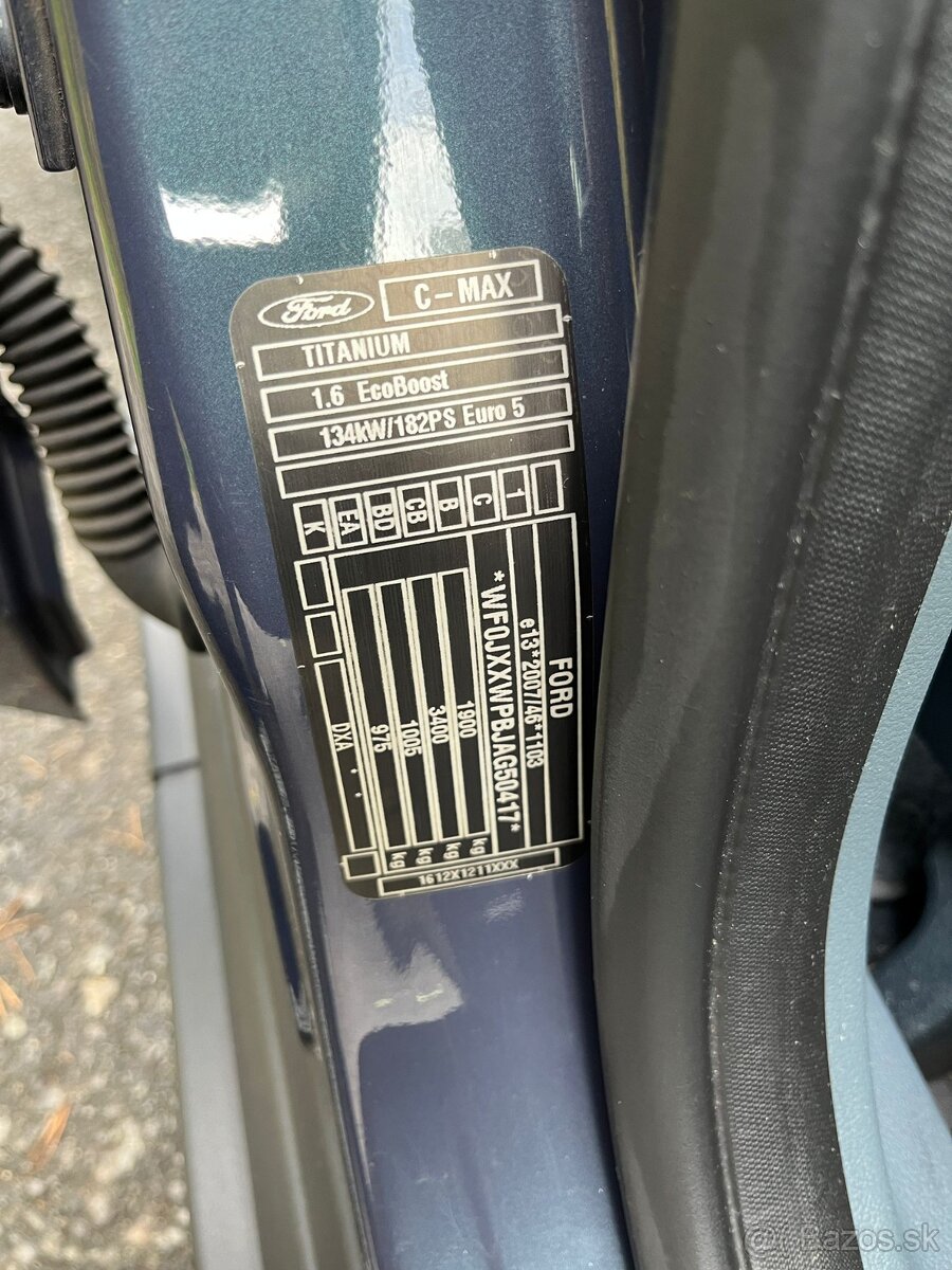 Ford C- Max 1.6i Titanium, klima, 186PS - 13