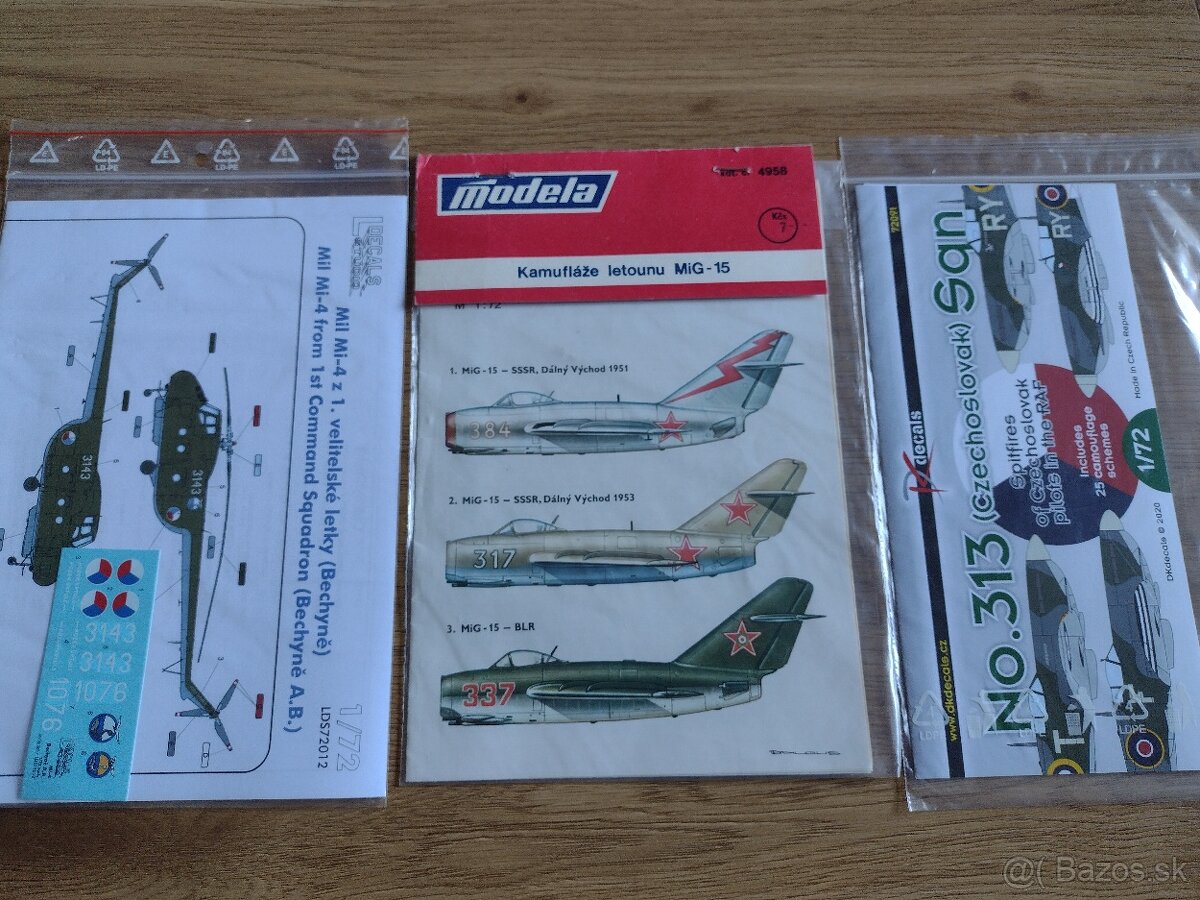 Plastikové modely 1:72 obtlačky - 13