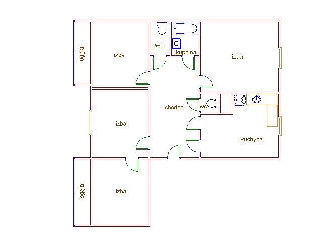 4 izbový, veľkometrážny byt Záturčie, 2 x loggia - 13