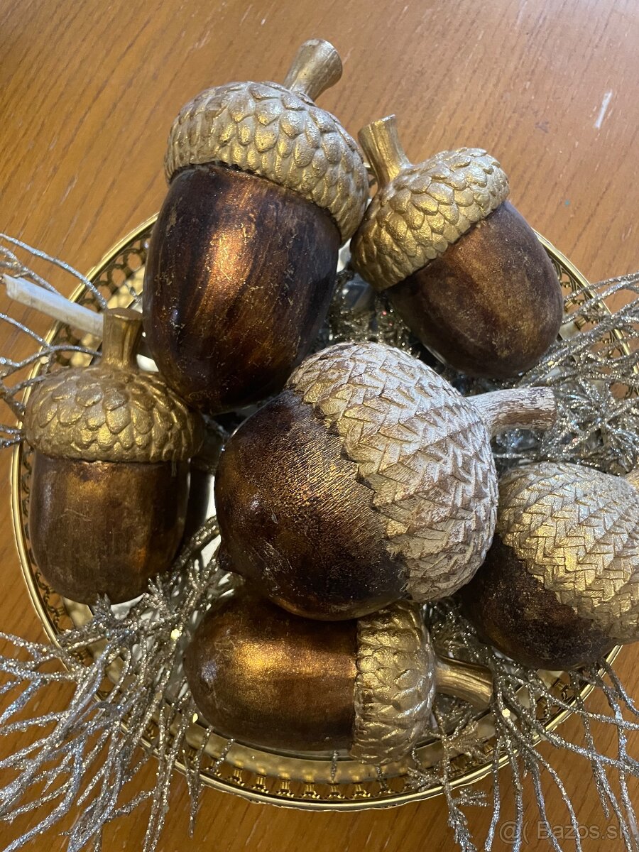 vianoce - sada mix doplnky zlate - 13