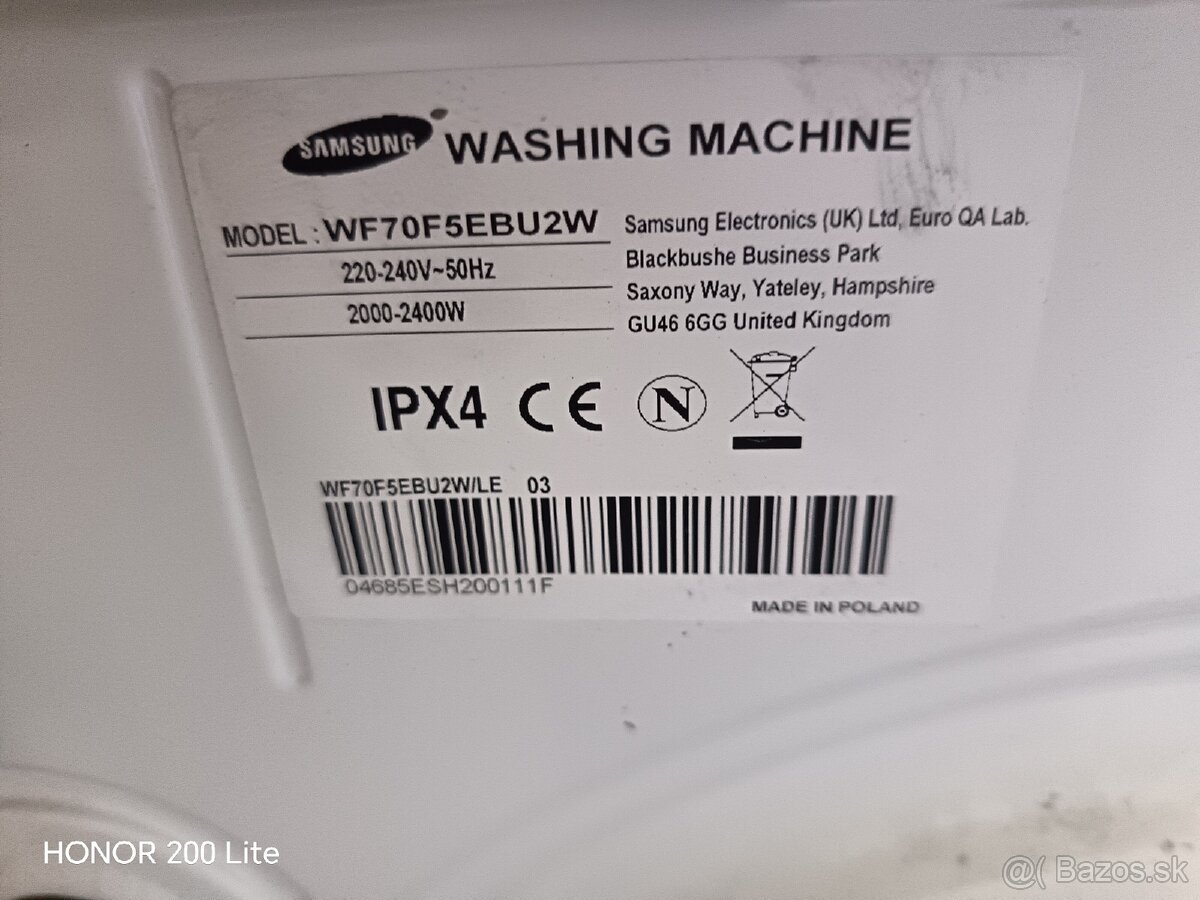 Práčka Samsung v záruke do 12.09.2026 - 13