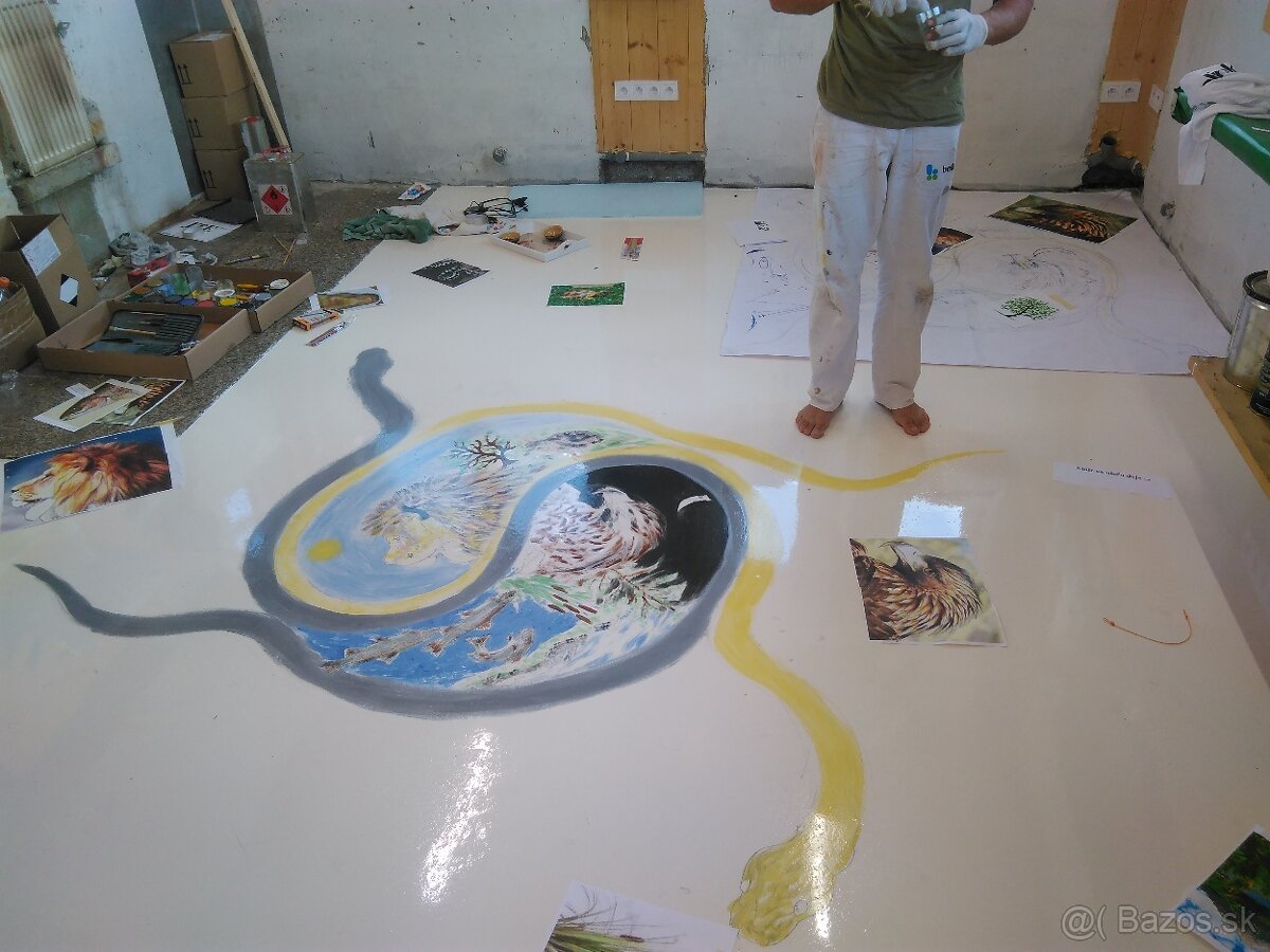 Epoxidová - polyuretánová - liata priemyselná podlaha - 13