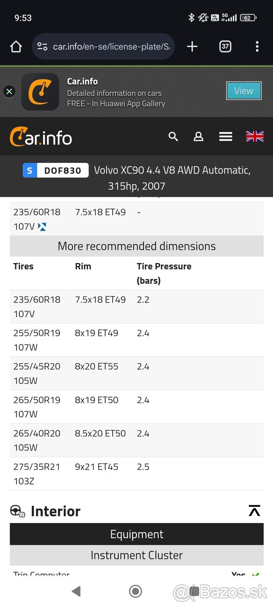 Disky ABS; 9-palcové R 20 - 13