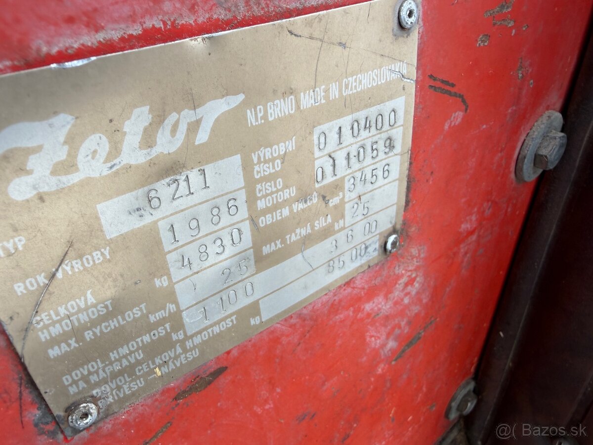 ZETOR 6211 1986 VIN 400 - 13