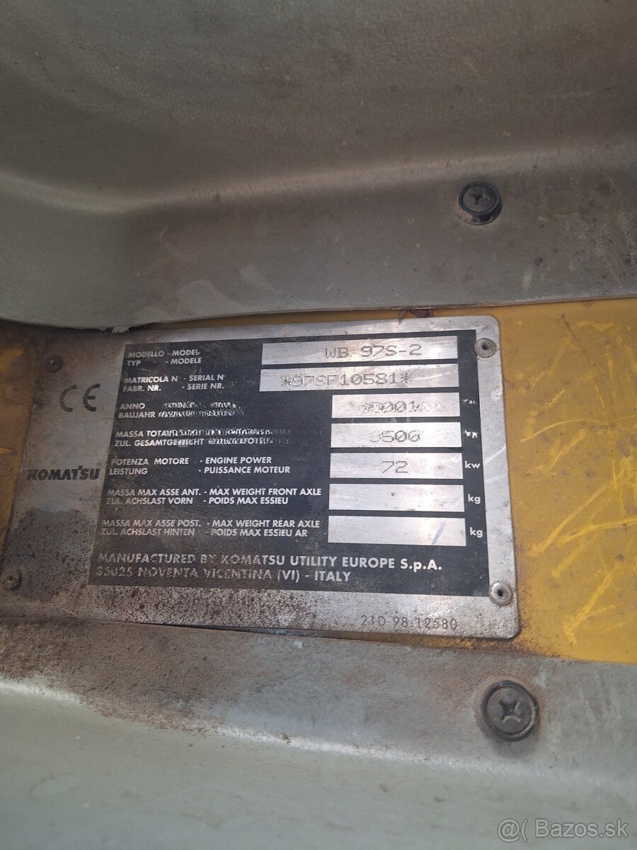 KOMATSU WB 97 S-2 4X4 Traktorbagr - 13