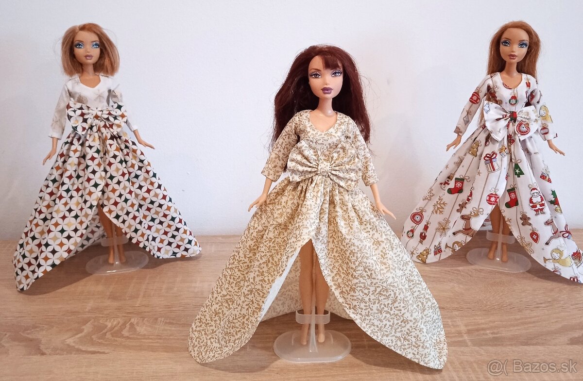 Barbie -vianocne šaty pre Barbie - 13